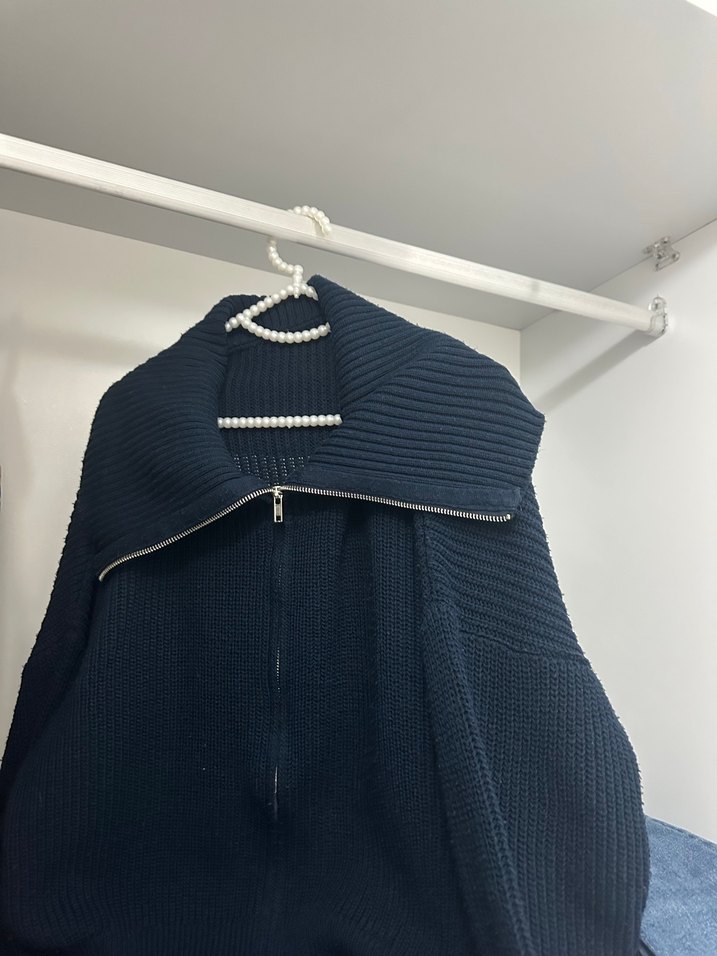 Yüksek Yakalı Örgü Kadın Triko - Görsel 2