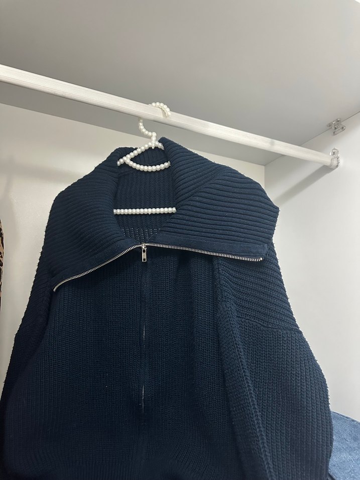 Yüksek Yakalı Örgü Kadın Triko - Görsel 3