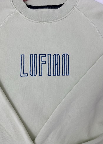 Lufian Baskılı Erkek Sweatshirt açık yeşil - Görsel 3