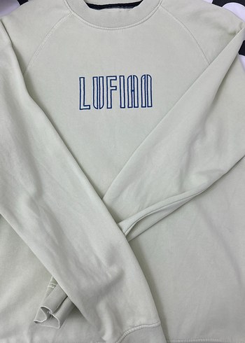 Lufian Baskılı Erkek Sweatshirt açık yeşil - Görsel 4