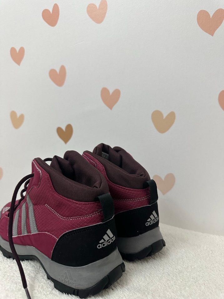 Bordo Yüksek Topuklu Kadın Spor Ayakkabısı - Görsel 4