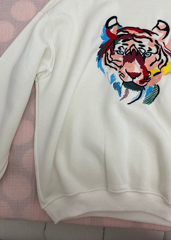 Renkli Baskılı Kadın Sweatshirt - Görsel 3