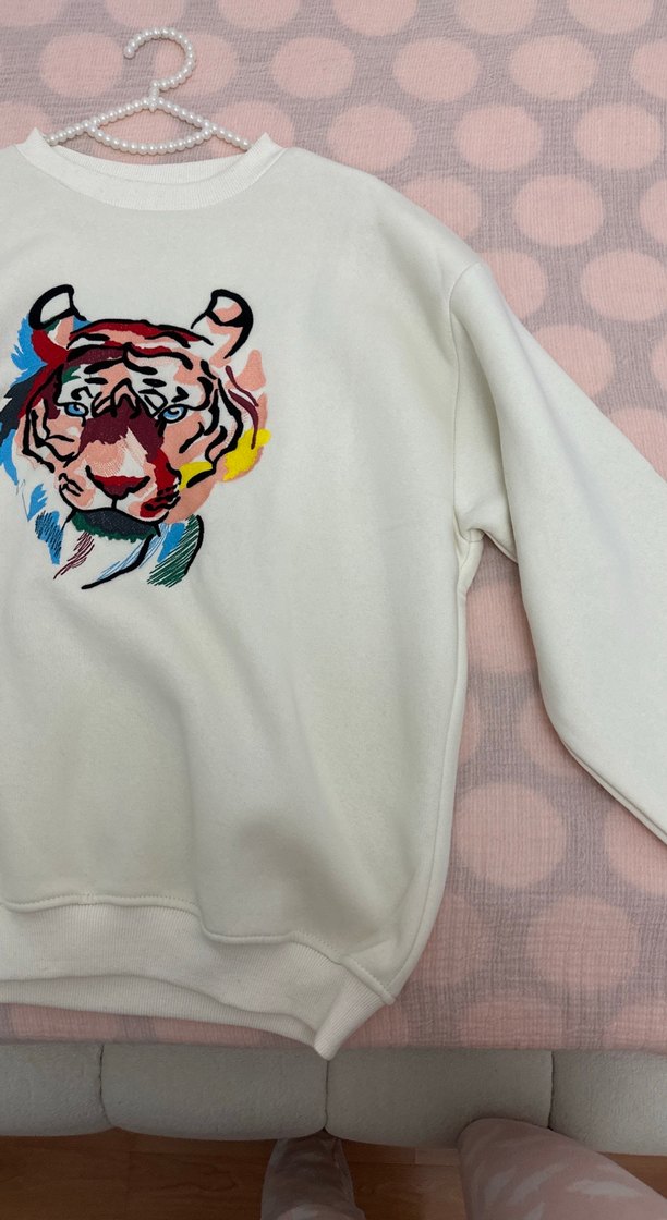 Renkli Baskılı Kadın Sweatshirt - Görsel 2