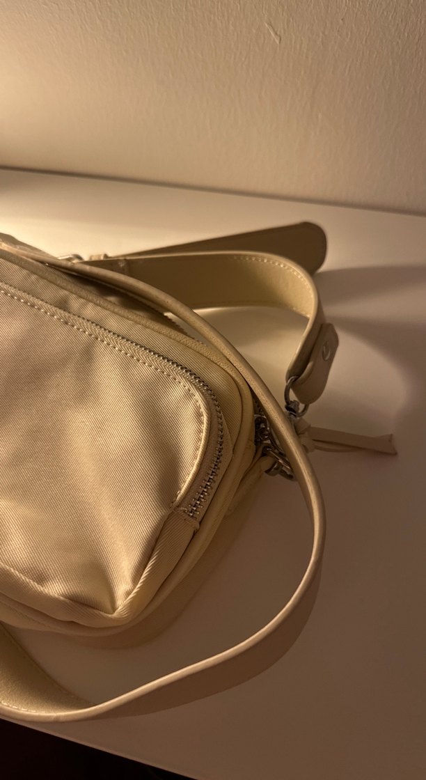 Bej Kadın Fermuarlı Çapraz Çanta - Görsel 3