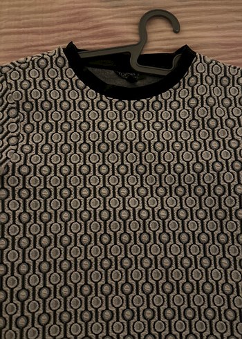 Gri Desenli Kadın Triko t shirt - Görsel 4