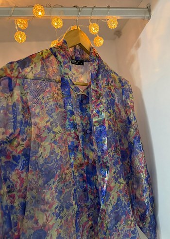 Bohem Çok Renkli Midi Uzun Kollu Gömlek - Görsel 2