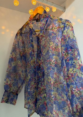 Bohem Çok Renkli Midi Uzun Kollu Gömlek - Görsel 3