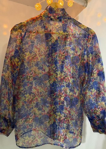 Bohem Çok Renkli Midi Uzun Kollu Gömlek - Görsel 4