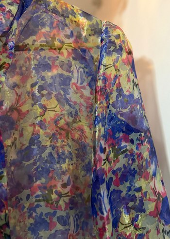 Bohem Çok Renkli Midi Uzun Kollu Gömlek - Görsel 5