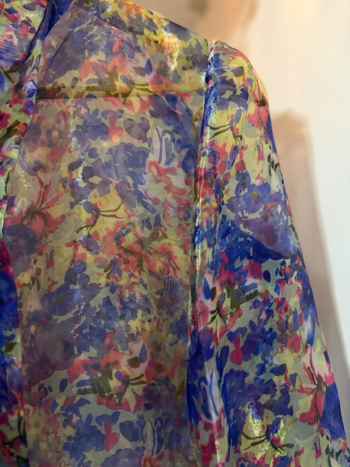 Bohem Çok Renkli Midi Uzun Kollu Gömlek - Görsel 5