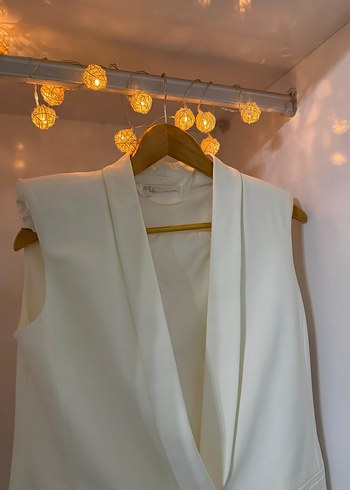 Beyaz Kadın Yelek - Görsel 2