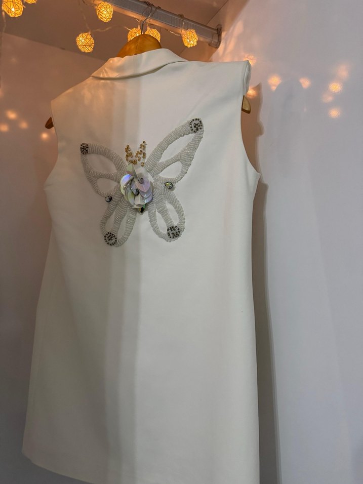 Beyaz  Kadın Yelek - Görsel 3