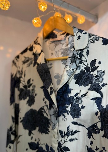 Bohem Uzun Kollu V Yakalı Kadın Gömlek - Görsel 2