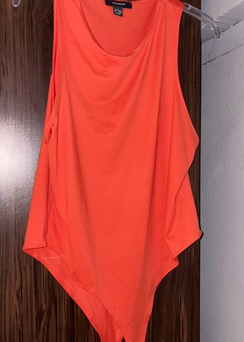 Primark turuncu body halter yaka
