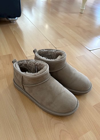 ORİJİNAL UGG ULTRA MİNİ Bej Süet Kadın Günlük Tüylü Bot