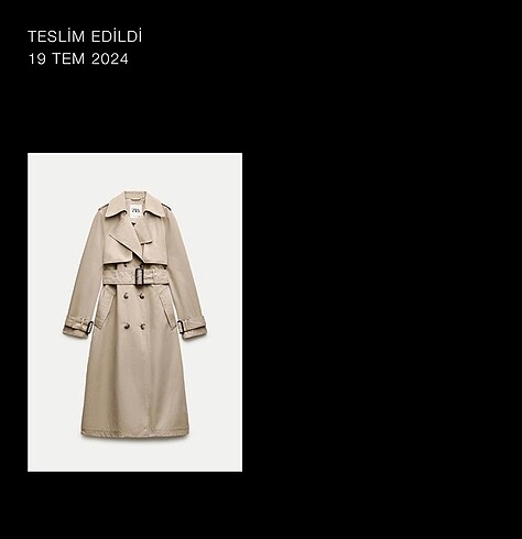 Zara zara kemerli trençkot