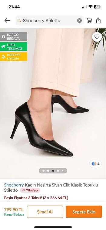 Siyah stiletto