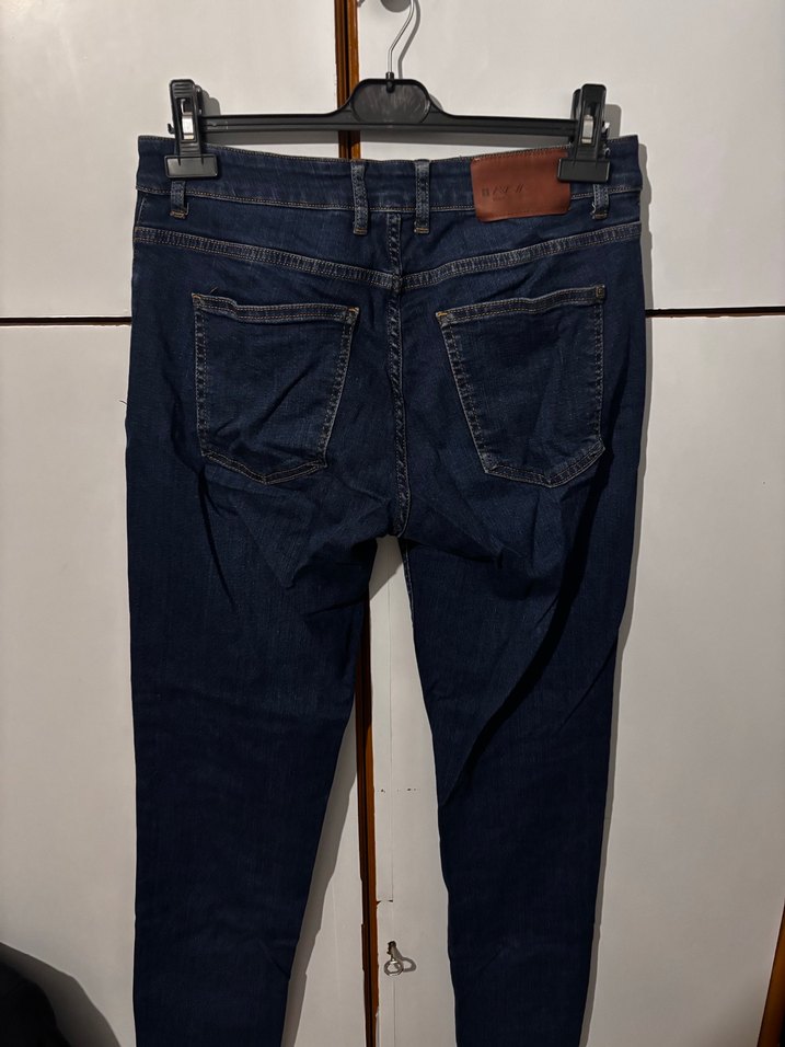 Lacivert Rahat Kesim Midi Kot Pantolon Avva - Görsel 2