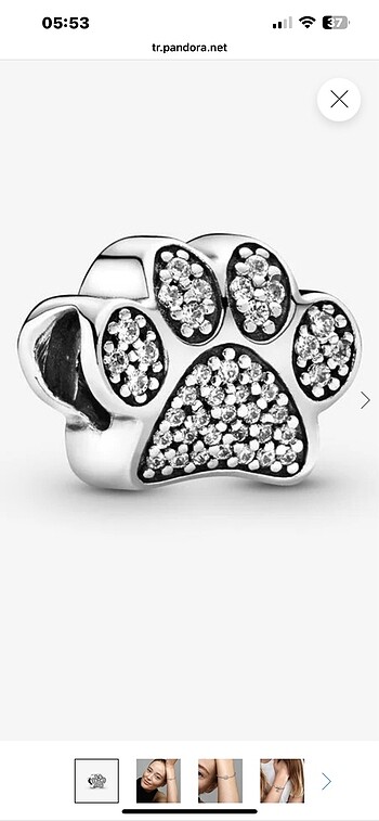 Beden Pandora patı charm
