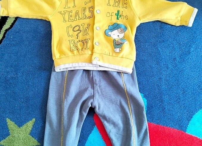3 adet erkek bebek takım 