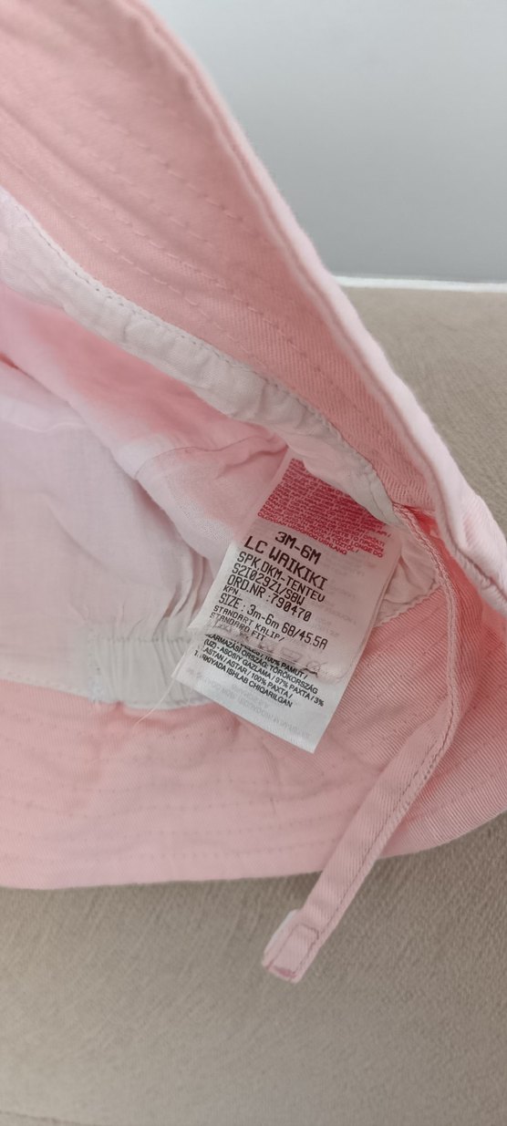 Pembe Keten Bebek Şapkası - Görsel 3