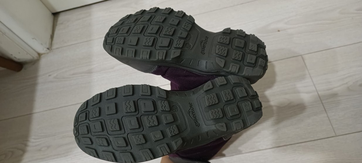 Mor(mürdüm) Kız Çocukları İçin Cırt Cırtlı Kar Botu - Görsel 5