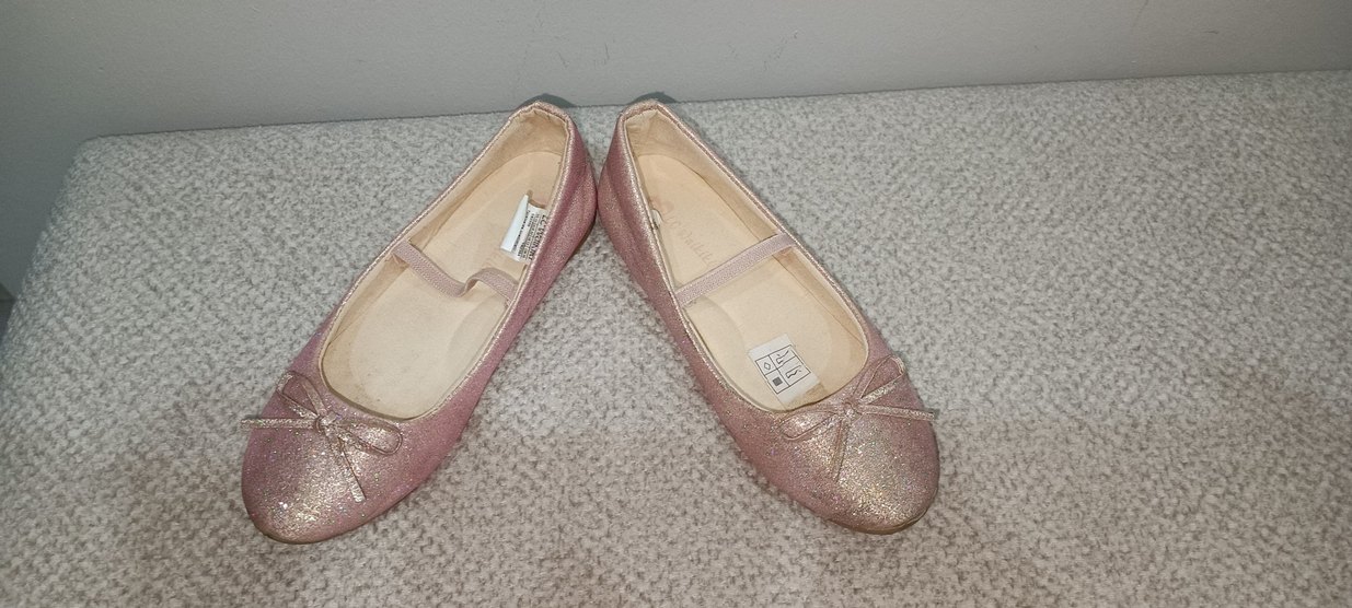 Kız Çocuk Pembe Tokalı Bale Ayakkabısı - Görsel 2