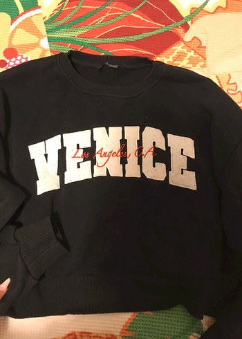 Kadın Siyah Baskılı Uzun Kollu Sweatshirt - Görsel 3