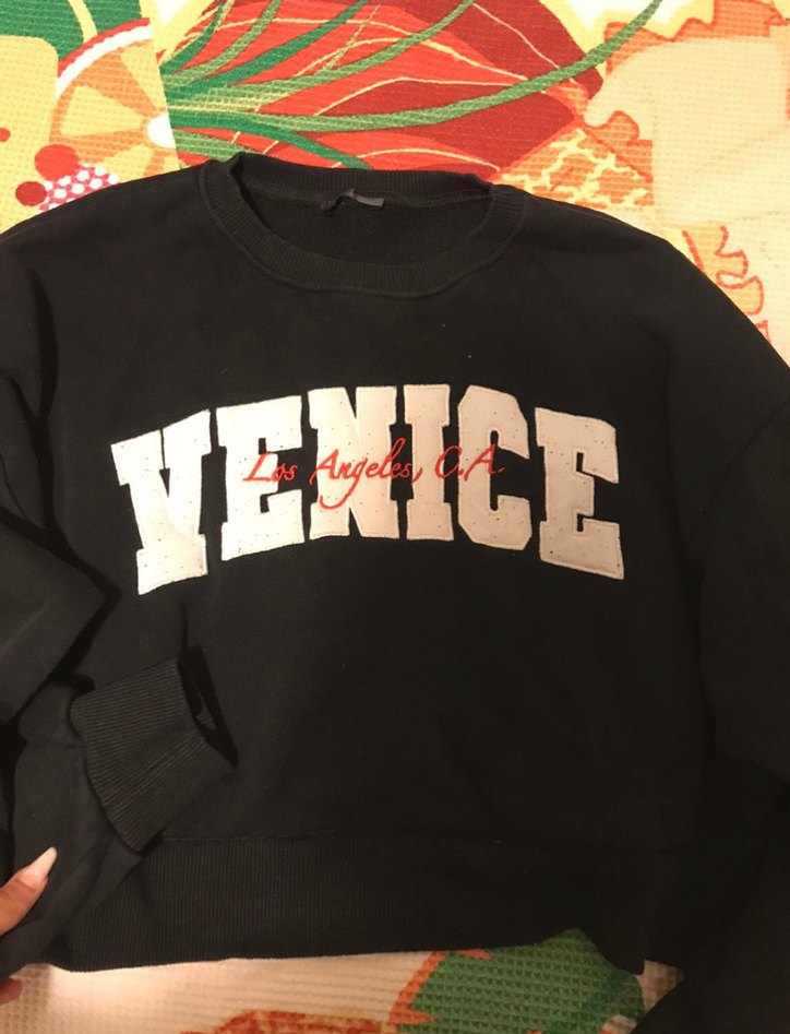 Kadın Siyah Baskılı Uzun Kollu Sweatshirt - Görsel 3