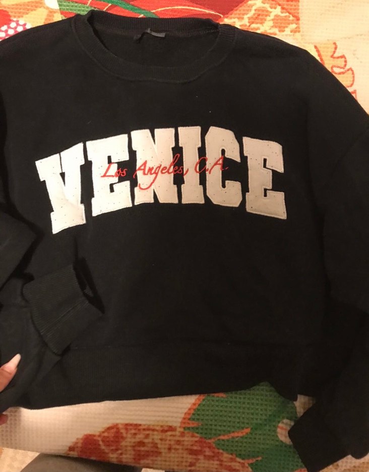 Kadın Siyah Baskılı Uzun Kollu Sweatshirt - Görsel 2