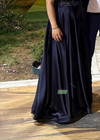 Siyah  Uzun Kadın Abiye Elbise - Görsel 6