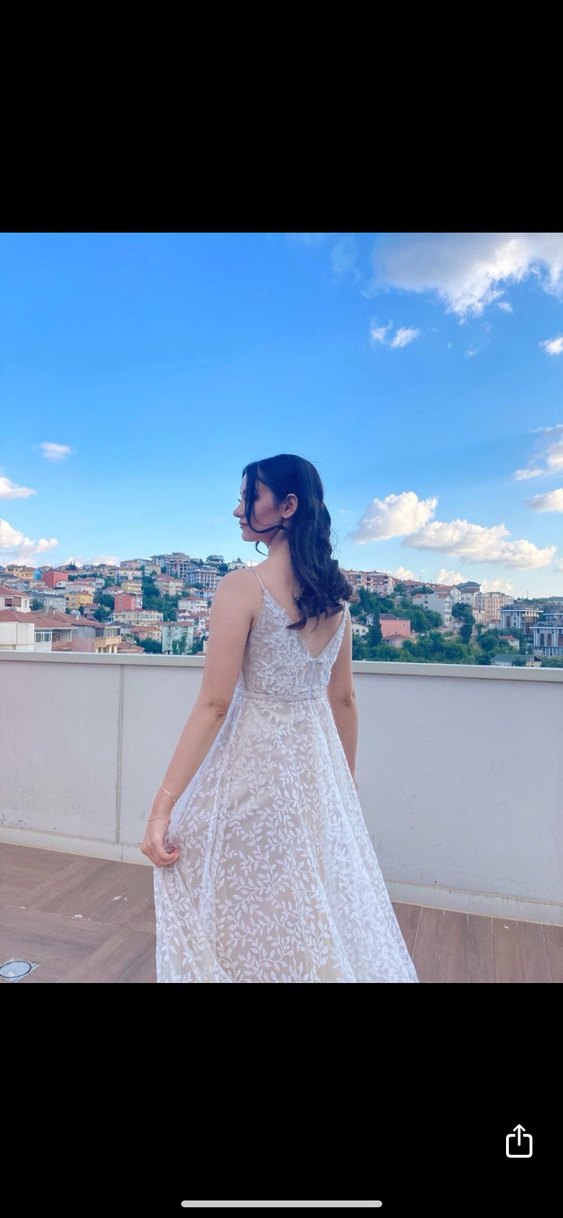 Dantel Detaylı Uzun Bohem Gelinlik-abiye - Görsel 2