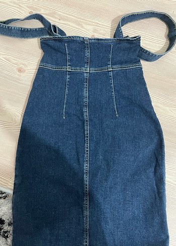 Fermuarlı Mavi Kot Etek - Görsel 3