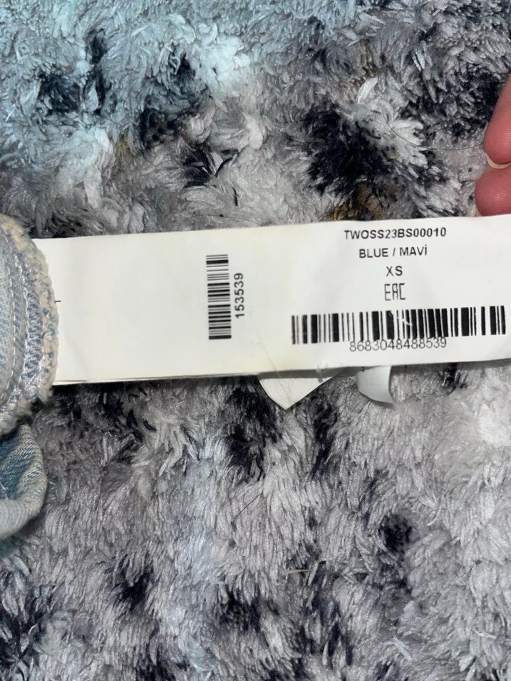 Kadın Mavi Denim Bağcıklı Büstiyer - Görsel 3