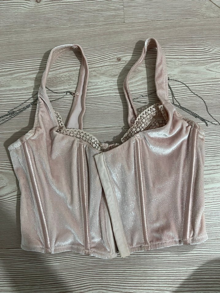 Parlak Pembe Mini Straplez Büstiyer - Görsel 2