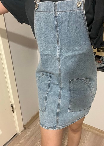 Mavi Kot Askılı Midi Kısa Tulum markasını hatırlamıyorum - Görsel 2