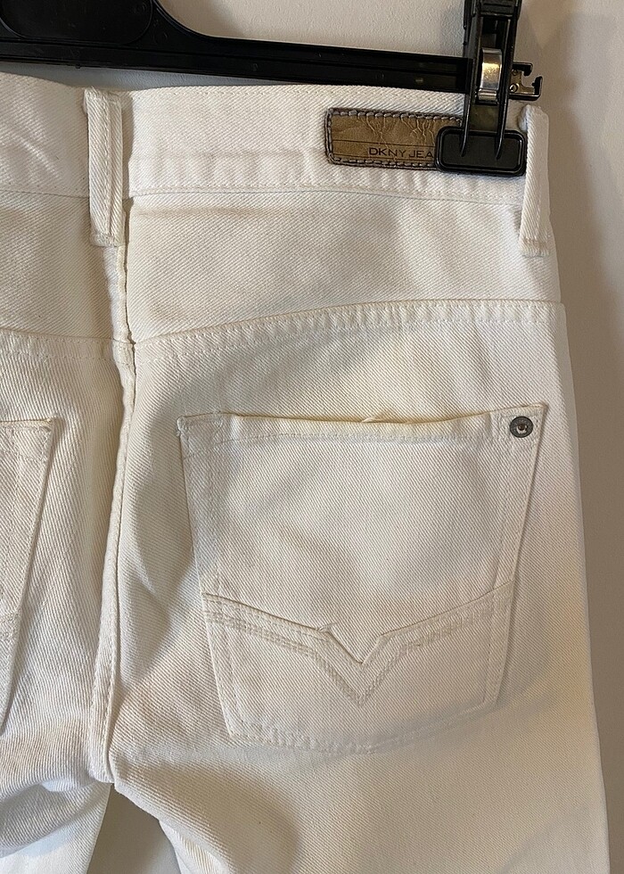 DKNY Beyaz Kot Pantolon - Görsel 3