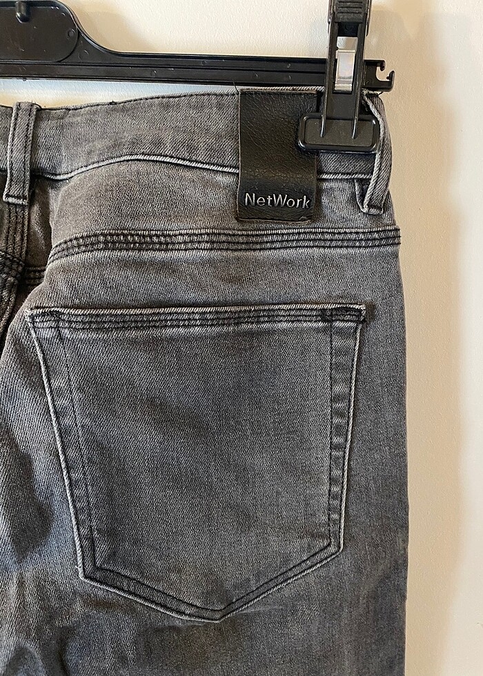 Network Koyu Gri Kot Pantolon - Görsel 3