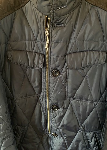 Avva Lacivert Kapitone Kaban - Görsel 5