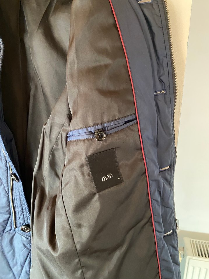 Avva Lacivert Kapitone Kaban - Görsel 4