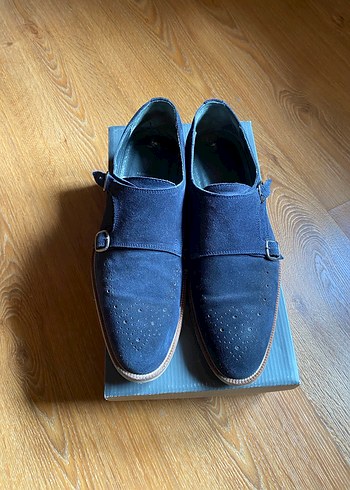W Collection Klasik Lacivert Süet Tokalı Erkek Ayakkabı - Görsel 2