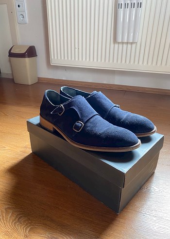 W Collection Klasik Lacivert Süet Tokalı Erkek Ayakkabı - Görsel 3