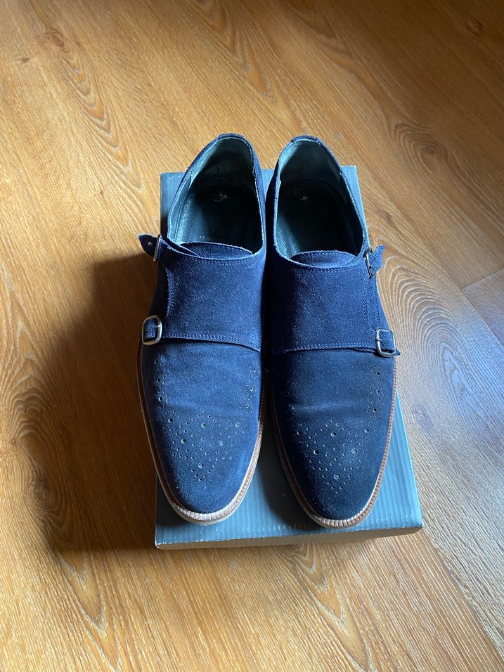 W Collection Klasik Lacivert Süet Tokalı Erkek Ayakkabı - Görsel 2
