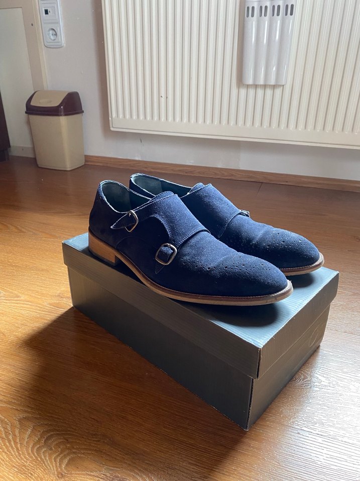 W Collection Klasik Lacivert Süet Tokalı Erkek Ayakkabı - Görsel 3