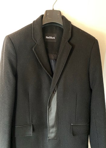 NetWork Siyah Notch Yaka Erkek Kaban - Görsel 2