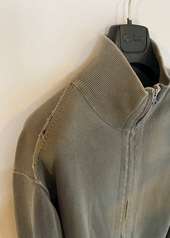 Polo Garage Yeşil-Haki Triko Hırka - Görsel 3