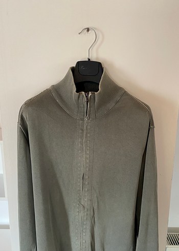 Polo Garage Yeşil-Haki Triko Hırka - Görsel 5