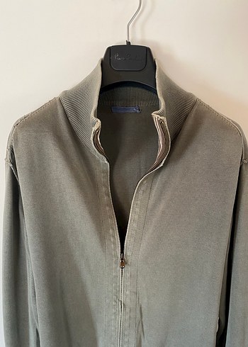 Polo Garage Yeşil-Haki Triko Hırka - Görsel 8