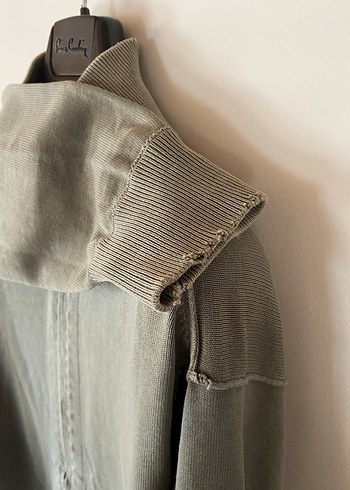 Polo Garage Yeşil-Haki Triko Hırka - Görsel 7