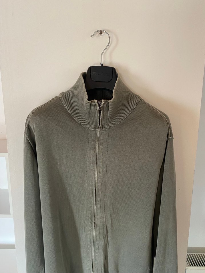 Polo Garage Yeşil-Haki Triko Hırka - Görsel 5